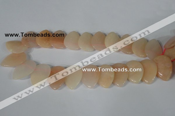 CTD02 Top drilled 22*30mm flat teardrop pink aventurine beads