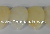 CTD03 Top drilled 22*30mm flat teardrop yellow aventurine beads