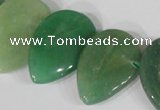 CTD04 Top drilled 22*30mm flat teardrop green aventurine beads