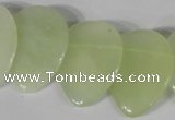 CTD05 Top drilled 22*30mm flat teardrop New jade beads
