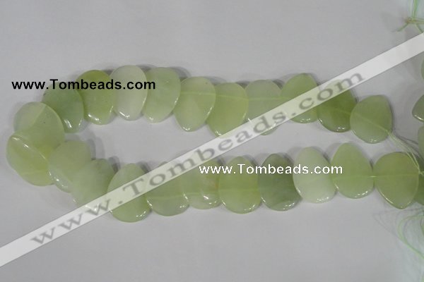 CTD05 Top drilled 22*30mm flat teardrop New jade beads