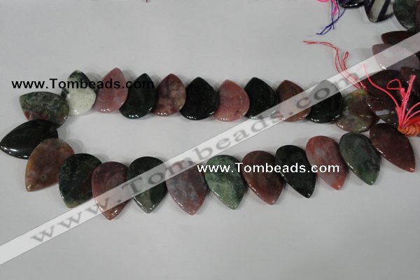 CTD07 Top drilled 22*30mm flat teardrop Indian agate beads