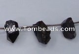 CTD1106 Top drilled 6*15mm - 8*18mm nuggets plated quartz beads