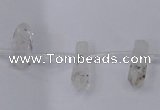 CTD1137 Top drilled 6*15mm - 8*20mm nuggets white crystal beads