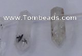 CTD1138 Top drilled 8*20mm - 10*30mm nuggets white crystal beads