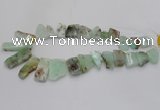 CTD1202 Top drilled 13*18mm - 15*40mm freeform Australia chrysoprase beads