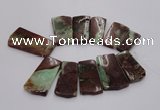 CTD1207 Top drilled 15*30mm - 25*50mm freeform Australia chrysoprase beads