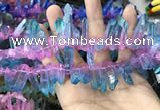 CTD1210 Top drilled 7*25mm - 9*40mm sticks plated quartz beads