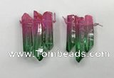 CTD1225 Top drilled 7*30mm - 9*45mm sticks plated quartz beads