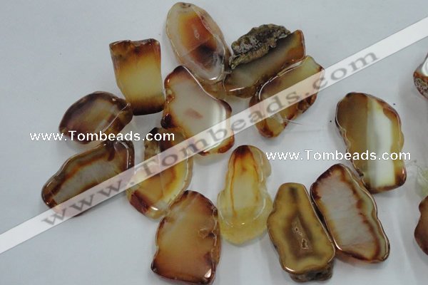 CTD1500 Top drilled 10*20mm - 15*30mm freeform agate slab beads