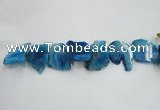 CTD1507 Top drilled 25*40mm - 35*55mm freeform agate slab beads