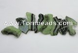 CTD1512 Top drilled 25*65mm - 40*75mm freeform agate slab beads