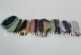 CTD1514 Top drilled 35*50mm - 40*55mm freeform agate slab beads