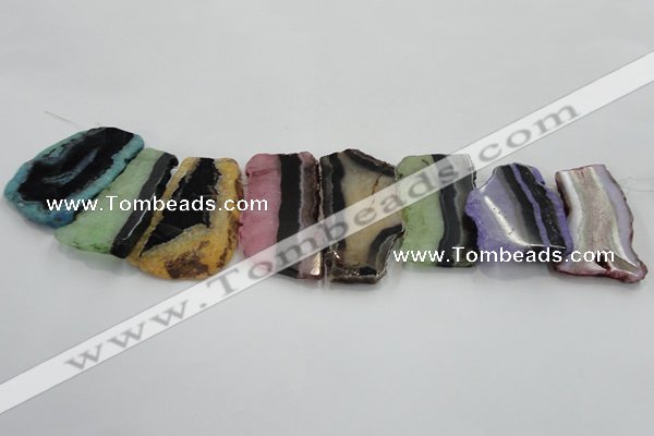 CTD1514 Top drilled 35*50mm - 40*55mm freeform agate slab beads