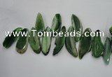 CTD1520 Top drilled 20*45mm - 30*55mm freeform agate slab beads