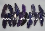 CTD1522 Top drilled 20*65mm - 25*80mm freeform agate slab beads