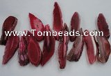 CTD1523 Top drilled 20*55mm - 25*80mm freeform agate slab beads