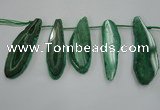 CTD1526 Top drilled 30*65mm - 35*80mm freeform agate slab beads