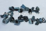 CTD1558 Top drilled 18*25mm - 30*45mm freeform blue lace agate slab beads