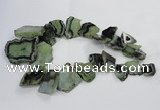 CTD1559 Top drilled 18*25mm - 30*45mm freeform blue lace agate slab beads