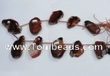 CTD1565 Top drilled 30*45mm - 35*60mm freeform agate slab beads