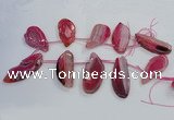 CTD1568 Top drilled 25*45mm - 30*65mm freeform agate slab beads