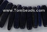 CTD1584 Top drilled 7*12mm - 8*45mm sticks lapis lazuli beads