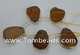 CTD1598 Top drilled 35*40mm - 35*45mm freeform agate beads