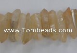 CTD1624 Top drilled 4*15mm - 6*35mm sticks plated quartz beads