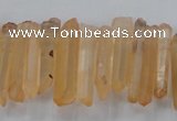 CTD1630 Top drilled 5*20mm - 8*30mm sticks red quartz beads