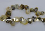 CTD1635 Top drilled 15*20mm - 25*35mm freeform agate beads