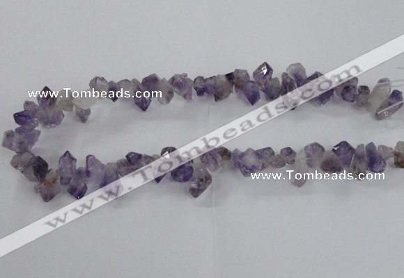 CTD1641 Top drilled 10*14mm - 10*18mm faceted nuggets amethyst beads