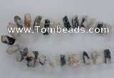 CTD1647 Top drilled 15*20mm - 20*35mm freeform druzy agate beads