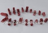 CTD1651 Top drilled 10*20mm - 15*40mm freeform druzy agate beads