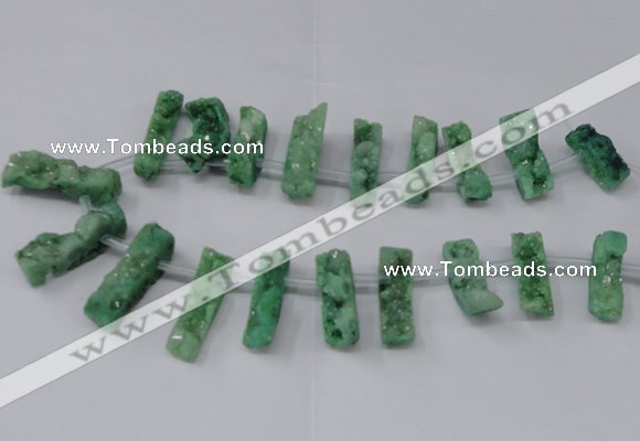 CTD1654 Top drilled 10*20mm - 15*40mm freeform druzy agate beads