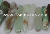 CTD1657 Top drilled 6*20mm - 8*50mm sticks Australia chrysoprase beads