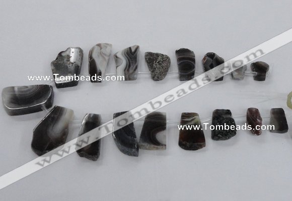 CTD1669 Top drilled 12*20mm - 25*45mm freeform agate gemstone beads
