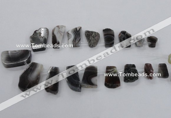 CTD1669 Top drilled 12*20mm - 25*45mm freeform agate gemstone beads