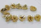 CTD1681 Top drilled 15*25mm - 30*35mm nuggets druzy agate beads