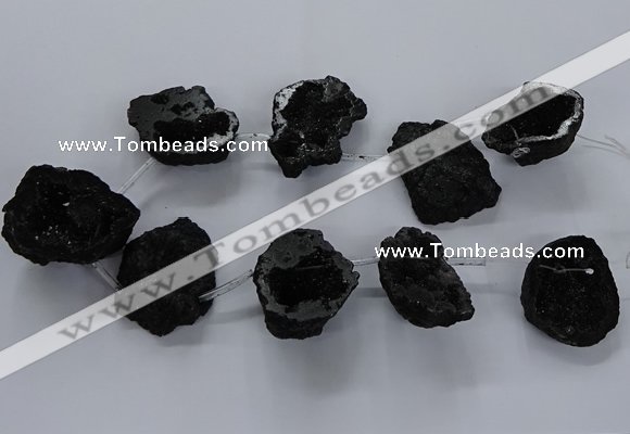 CTD1687 Top drilled 15*25mm - 30*35mm nuggets druzy agate beads