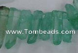 CTD1695 Top drilled 5*15mm - 7*35mm sticks dyed white crystal beads