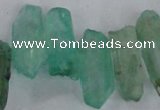 CTD1707 Top drilled 10*15mm - 15*35mm sticks dyed white crystal beads