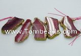 CTD1734 Top drilled 25*35mm - 30*45mm freeform agate slab beads