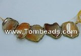 CTD1738 Top drilled 25*35mm - 35*50mm freeform agate slab beads