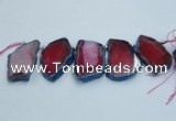 CTD1742 Top drilled 25*35mm - 35*50mm freeform agate slab beads