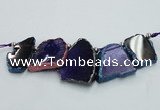 CTD1745 Top drilled 25*35mm - 35*50mm freeform agate slab beads