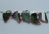 CTD1747 Top drilled 25*35mm - 35*50mm freeform agate slab beads