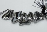 CTD1750 Top drilled 25*35mm - 35*50mm freeform agate slab beads