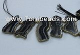 CTD1751 Top drilled 20*35mm - 30*50mm freeform agate slab beads