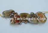 CTD1755 Top drilled 20*40mm - 35*55mm freeform agate slab beads